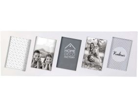 Pêle-mêle design blanc en plastique 5 vues