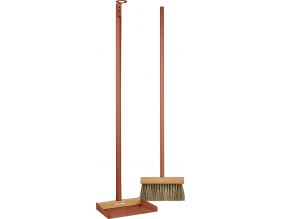 Pelle et balayette long manche Clynk Nature (Rouge tomette)