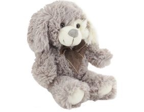Peluche chien en acrylique gris (20 cm)