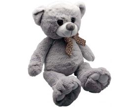 Peluche ours en acrylique gris (30 cm)