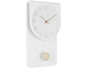 Pendule en bois Casa 22 x 39 cm (Blanc)