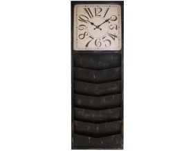 Pendule en bois étagères intégrées Clock
