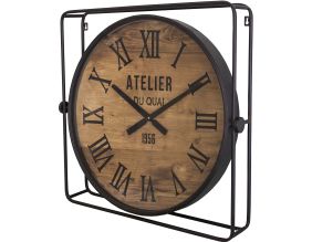 Pendule industrielle avec cadre en fer 60 cm