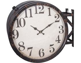 Pendule industrielle ronde 40 cm en fer