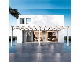 Pergola accolée en bois lamellé-collé Sevilla (500 x 500 cm)