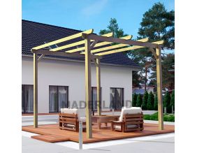 Pergola en bois massif Madrid (420 x 420 cm)