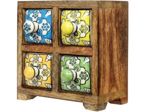 Petit meuble de rangement 4 tiroirs colorés