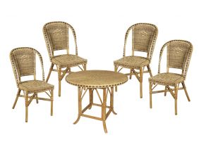 Petit salon en manau et rotin Medan