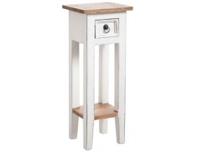 Petite table carrée en bois blanc
