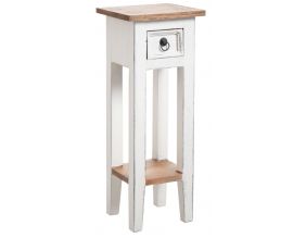 Table de nuit en acajou (Blanc antique)