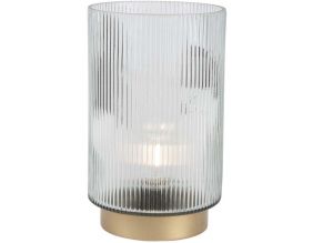 Photophore avec bougie led Votive Tube 15 x 24.5 cm (Transparent)