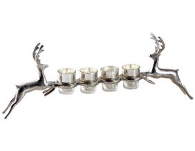 Photophore cerfs avec 4 bougies vanille