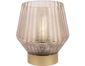 Photophore conique avec bougie led Votive 12 x 14 cm (Sable)