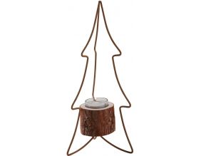 Photophore sapin en métal 31 cm