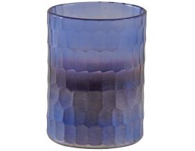 Photophore en verre mosaique violet