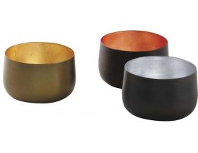 Photophores ronds en métal (Lot de 3)
