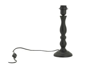 Pied de lampe en bois sculpté (Bois noir)