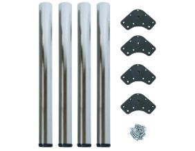 Pieds pour table diamètre 60 mm nickel satiné (Lot de 4)