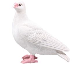 Pigeon blanc en résine 19 x 20 x 11 cm