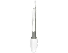 Pince de cuisine en silicone coloré (Blanc)