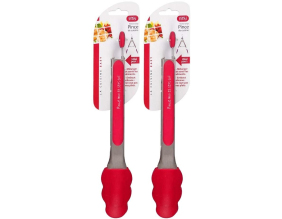 Pince de cuisine en silicone coloré (Lot de 2) (Rouge)
