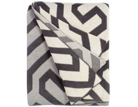 Plaid coton Symphonie 130 x 180 cm (Gris)