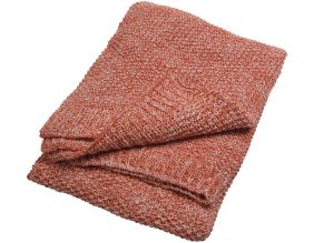 Plaid 100% coton tricoté à la main Orta (Orange)