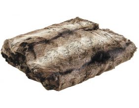 Plaid en fausse fourrure (Brun)