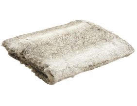 Plaid en fausse fourrure (Gris)