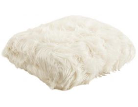 Plaid imitation fourrure (Blanc)