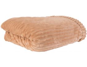 Plaid en velours côtelé 150 cm (Caramel)