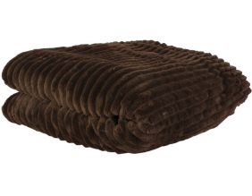 Plaid en velours côtelé 150 cm (Chocolat)