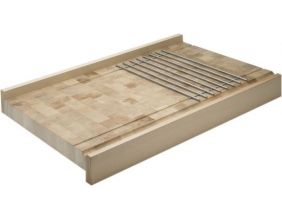 Plan de travail en bois avec grille (80x60 cm)