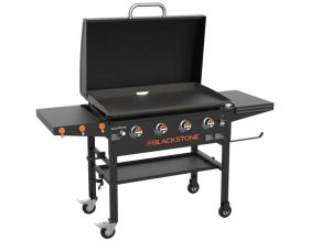 Plancha avec couvercle amovible  4 brûleurs Griddle