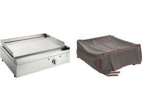 Plancha électrique en inox Chef 55 cm (Avec housse)