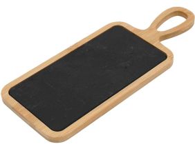 Planche apéro en bambou et ardoise 30.5 x 12 cm