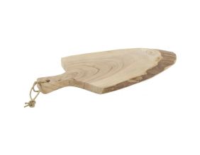 Planche à découper en acacia et écorce (L 55 cm)