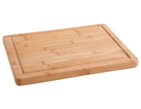 Planche à Découper En Bois D'hévéa 40x25 Cm - Rainure Anti-ju, Antidérapante, Plus Résistante Que Le Bambou, Approuvée Boucher