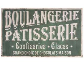 Plaque décorative en fer Commerce 122.5 x 74 cm (Boulangerie)
