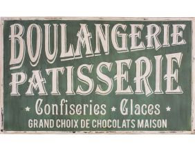 Plaque décorative en fer Commerce 122.5 x 74 cm (Boulangerie)