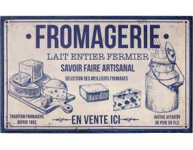 Plaque décorative en fer Commerce 122.5 x 74 cm (Fromagerie)