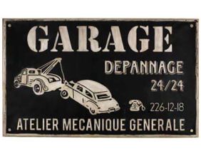 Plaque décorative en fer Commerce 122.5 x 74 cm (Garage)
