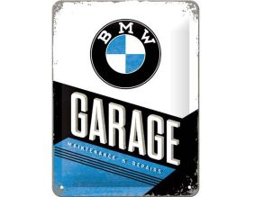 Plaque décorative en métal en relief 20 x 15 cm (BMW - Garage)