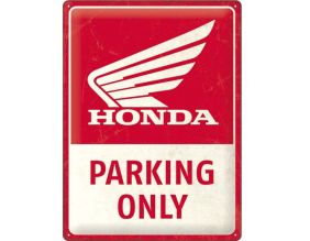 Plaque décorative en métal en relief 40 x 30 cm (Honda MC - Parking Only)