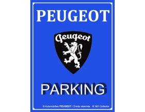 Plaque décorative en métal en relief 40 x 30 cm (Peugeot Parking)