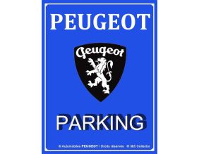 Plaque décorative en métal en relief 40 x 30 cm (Peugeot Parking)