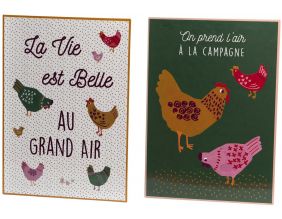 Plaques décoratives en métal Suzie (Lot de 2)