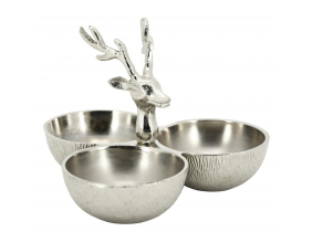 Plat à coupelles en aluminium Cerf