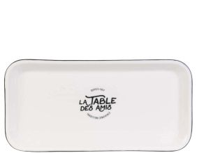 Plat de service en porcelaine 34 x 16.5 cm