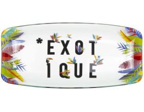 Plat en verre déco Exotique 19 cm